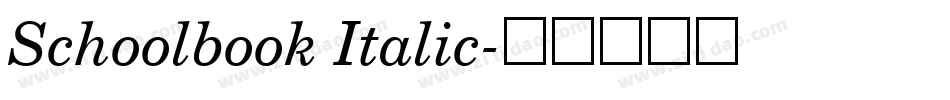 Schoolbook Italic字体转换